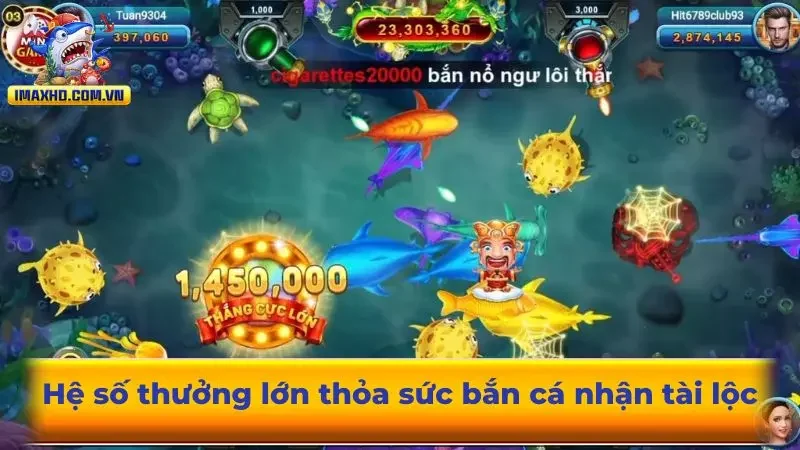 Hệ số thưởng cao giúp ngư thủ nhận về nhiều tài lộc